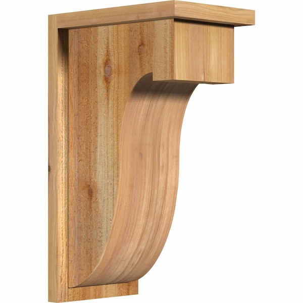 Ekena Millwork Del Monte Rough Sawn Corbel w/Backplate, Western Red Cedar, 8"W x 12"D x 20"H COR08X12X20DEL01RWR - main